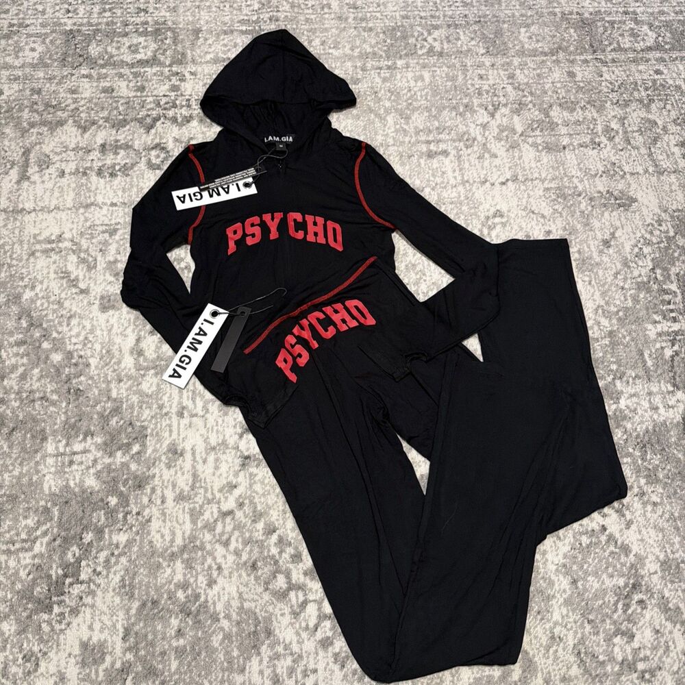 I.AM.GIA. Blare Hoodie & Trackpants Set BLACK PSYCHO M